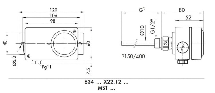 Termostat Ministat z Pochewką MST15015