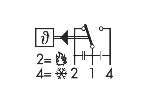 Trafag Termostat Ambistat Seria AS - schemat