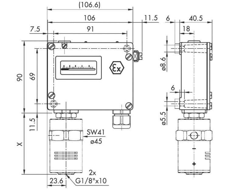 Presostat Różnicowy EXPD16